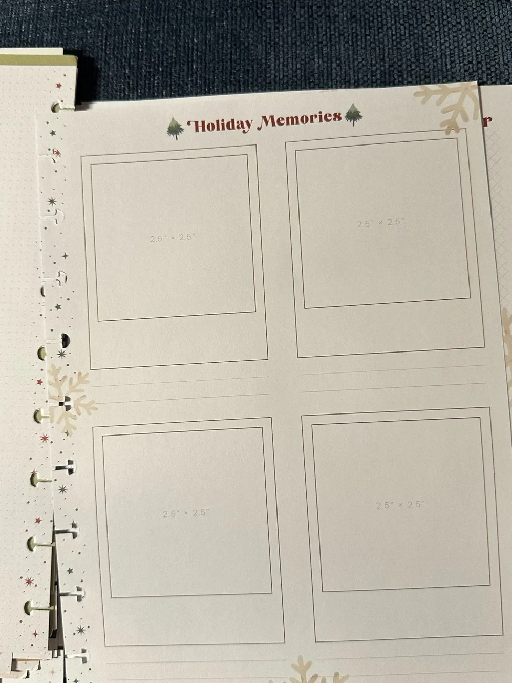 Happy Planner Red & Green Woodland Seasons Holiday Extension